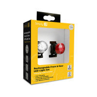 Image for Simply Cycling Super Bright Rechargeable Front And Rear Bike Lights