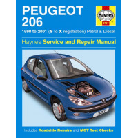 Image for Peugeot 206 Manual (Haynes) Petrol and Diesel - 98 to 01, S to X reg (3757)