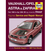 Image for Vauxhall Zafira Manual (Haynes) Astra Diesel - 98 to 04, R to 04 reg (3797)