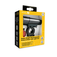 Image for Simply Cycling One Super Bright Head Light & Rear Light - Rechargeable