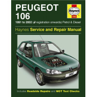 Image for Peugeot 106 Manual (Haynes) Petrol & Diesel - J reg to 53, 91 - 04 (1882)