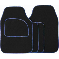 Image for Streetwize Velour 4 Piece Carpet Mat Set With Blue Trim