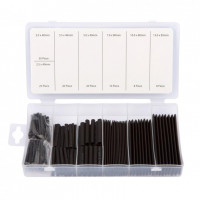 Image for BlueSpot 127 Pce Assorted Black Heat Shrink Tubing Set