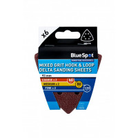 Image for BlueSpot 6 Pack 93mm Mixed Grit Delta Sanding Sheets