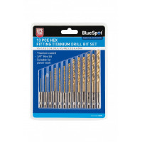 Image for BlueSpot 13 Pce Hex Fitting Titanium Drill Bit Set