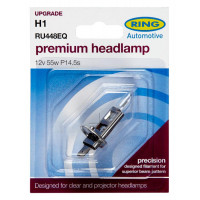 Image for Ring Carded RU448EQ Halogen Upgrade Head Light Bulb H1 12V 55W