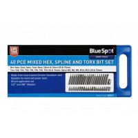 Image for BlueSpot 40 Pce 1/2 & 3/8 Mixed Hex, Spline and Torx Bit Set