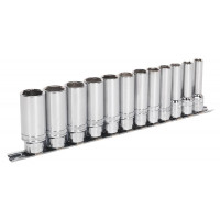 Image for Sealey 3/8 Drive Deep Lock On Socket Set 12 Piece - Metric