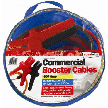 Image for Jump Leads Commercial 600 Amp 3.5 Metre Length