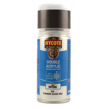 Image for Hycote Double Acrylic Kia Titanium Silver Metallic Spray Paint