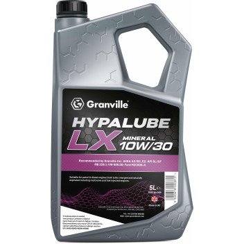 Image for Granville Hypalube LX 10W 30 Mineral Engine Oil 5 Litre