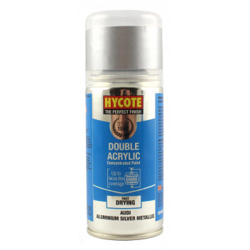 Image for Hycote Double Acrylic Audi Aluminium Silver Metallic Spray Paint