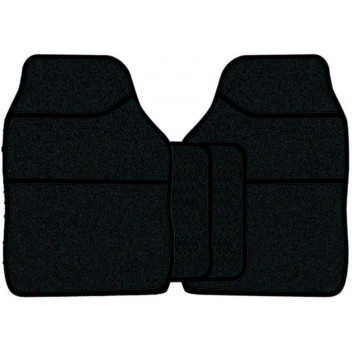 Image for Velour Carpet 4 Pce Mat Set Black / Black Binding
