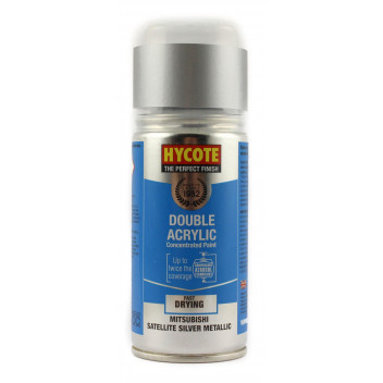 Image for Hycote Double Acrylic Mitsubishi Satellite Silver Metallic Spray Paint