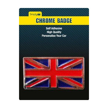 Image for Chrome Self Adhesive Badge Union Flag