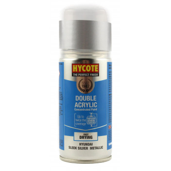 Image for Hycote Double Acrylic Hyundai Sleek Silver Metallic Spray Paint