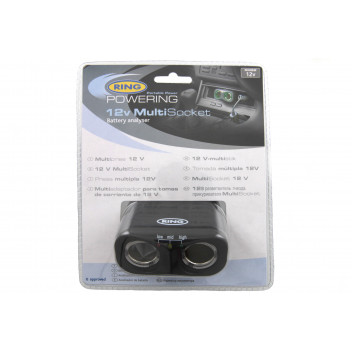 Image for Ring Twin MultiSocket with Battery Analyser