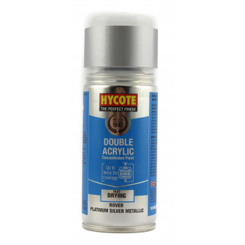 Image for Hycote Double Acrylic Rover Platinum Silver Metallic Spray Paint