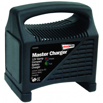 Image for 12 V 6 Amp Battery Charger Compact Plastic Case
