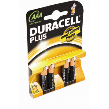 Image for AAA Batteries DURACELL Pack Of 4