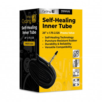 Image for Simply Cycling Self Healing Inner Tube Presta Valve 26 in x 1.75 - 2.125