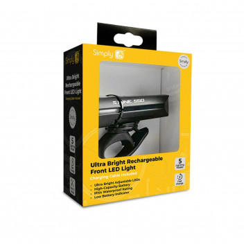 Image for Simply Cycling 500 Lumen Front Super Bright Headlight Rechargeable