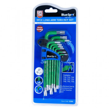 Image for Bluespot 9 Piece Long Arm Torx Key Set