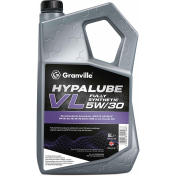 Image for Granville Hypalube VL FS 5W 30 Fully Synthetic Engine Oil 5 Litre