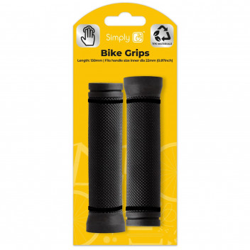 Image for Simply Cycling TPE Black Handlebar Grips Pair 130 mm