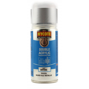 Image for Hycote Double Acrylic Toyota Silver No 2 Metallic Spray Paint