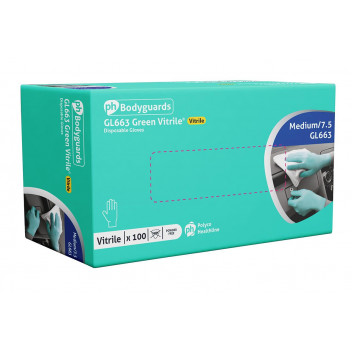 Image for Vitrile Examination Gloves Small Box 100 Gloves