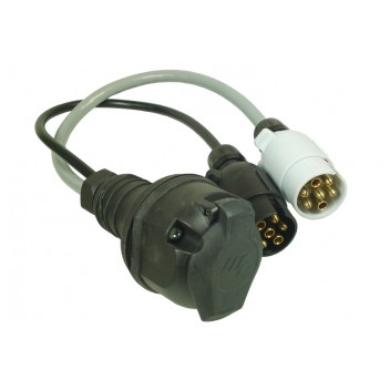 Image for Maypole Caravan Adaptor Lead 12 N & S - 13 Pin (200 mm)