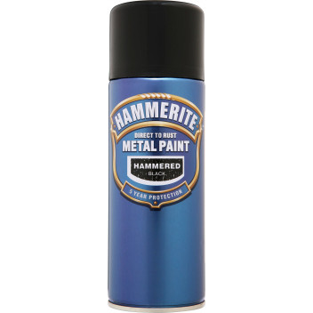 Image for Hammerite Black Hammered Finish Aerosol 400 ml