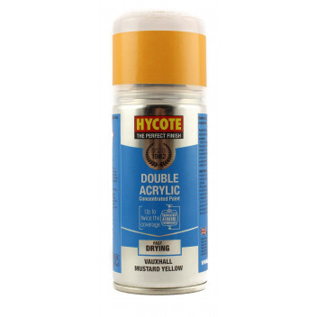 Image for Hycote Double Acrylic Vauxhall Mustard Yellow Spray Paint