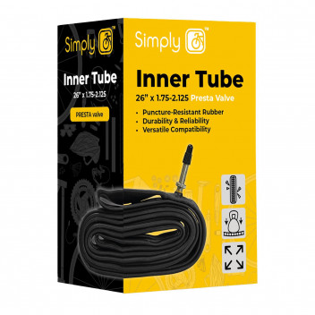 Image for Simply Cycling Inner Tube Presta Valve 26 in x 1.75 - 2.125