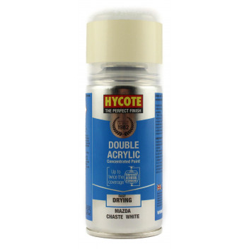 Image for Hycote Double Acrylic Mazda Chaste White Spray Paint